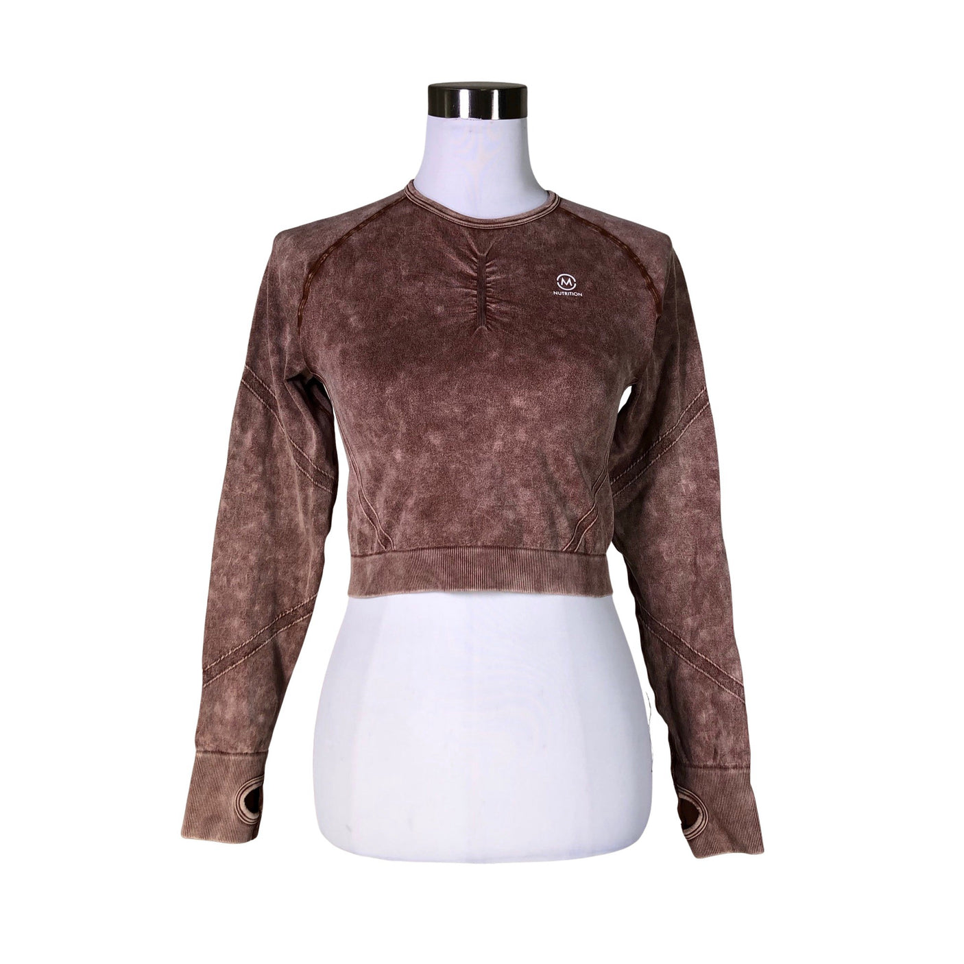 Naisten M-Nutrition - Urheilupaita, pitkät hihat, koko 40 - Ruskea (1)