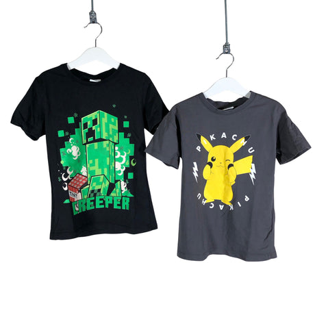 Unisex Lindex - T-paita, koko 122 - 128 - Harmaa ()