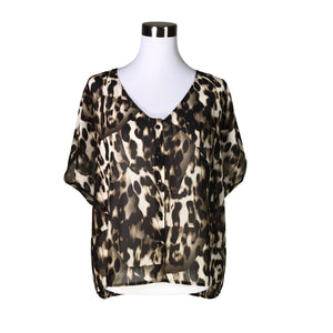 Naisten Guess - Lyhythihainen pusero, koko 38 - Ruskea (1)