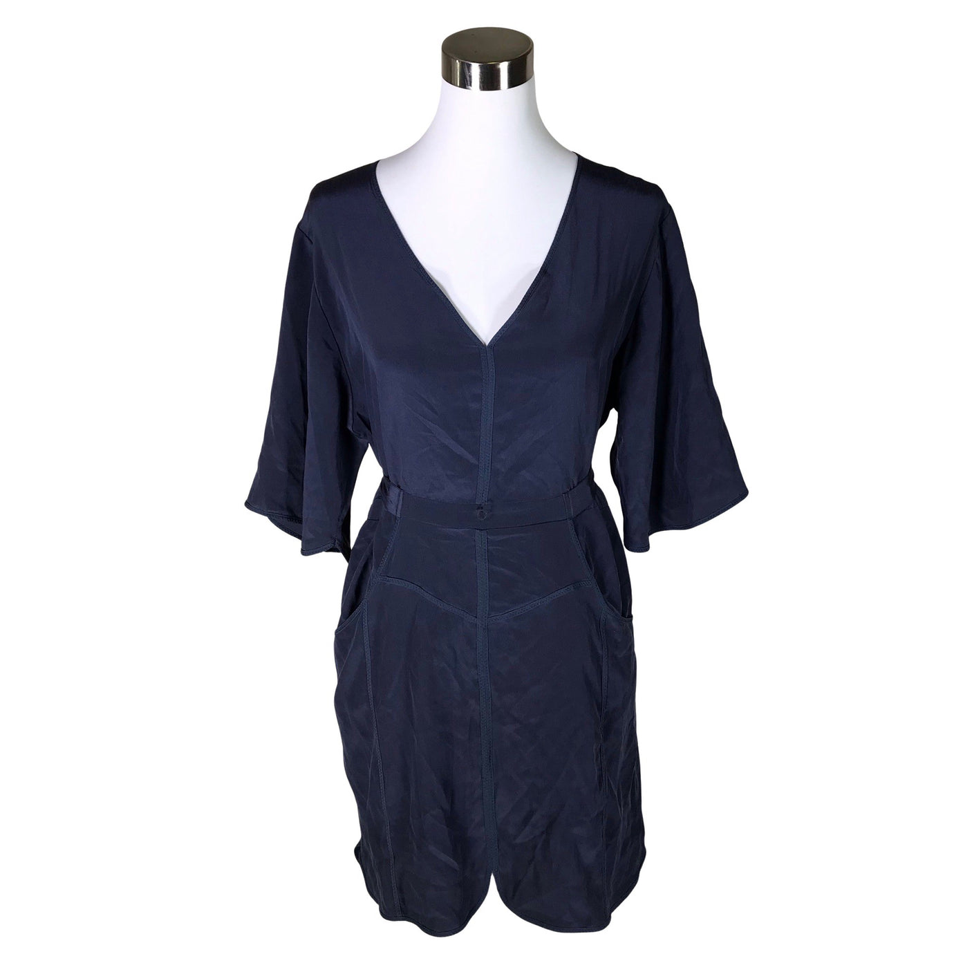 Naisten BCBG Maxazria - Sifonkimekko, koko 40 - Sininen (1)
