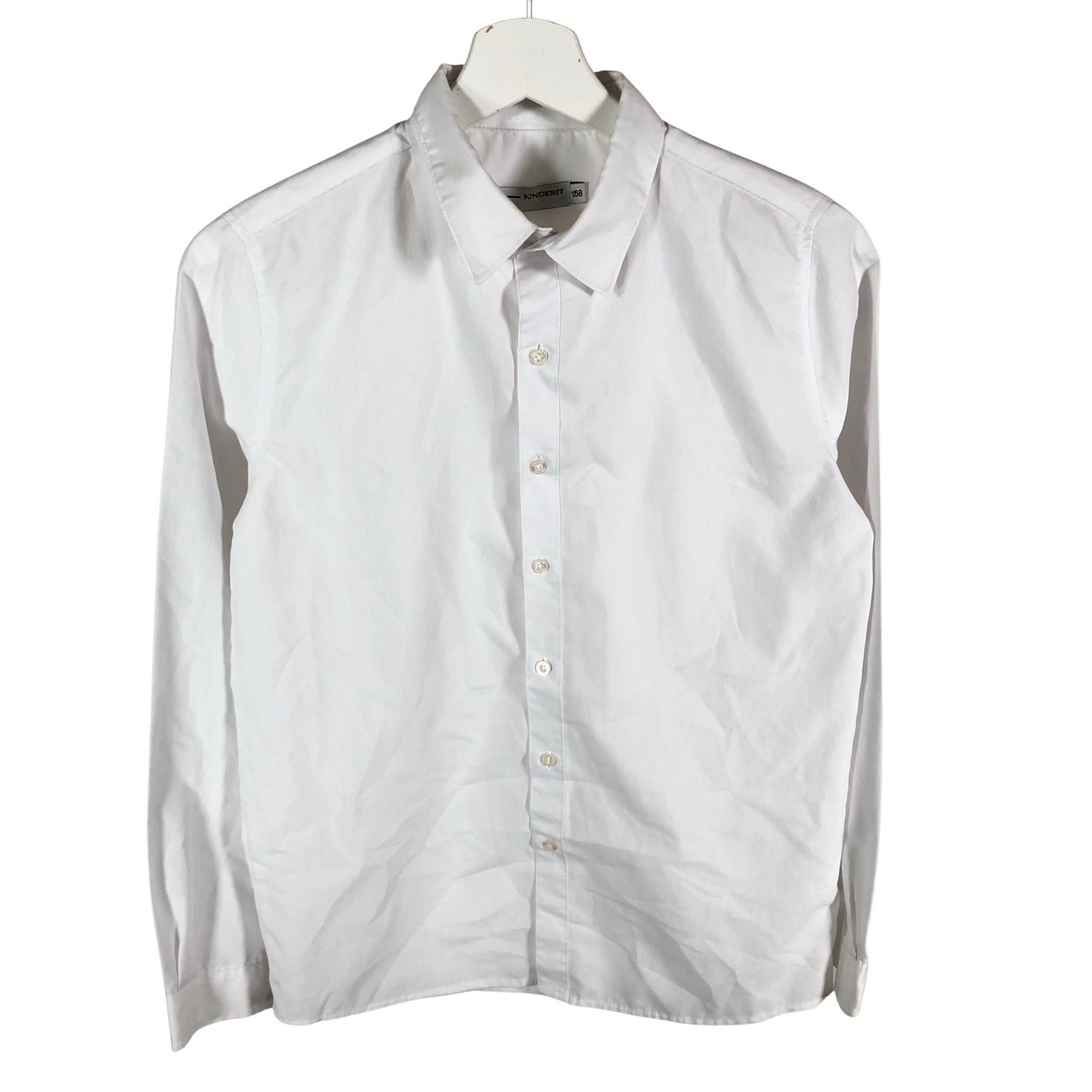 Unisex Kinderit - Kauluspaita, koko 152 - 158 - Valkoinen (1)