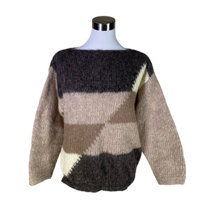 Naisten Handmade - Neulepaita, koko 38 - Ruskea (1)