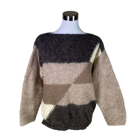 Naisten Handmade - Neulepaita, koko 38 - Ruskea ()