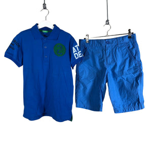 Poikien Benetton - T-paita, koko 140 - 146 - Sininen (1)