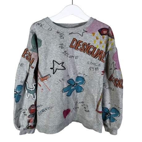 Tyttöjen Desigual - Collegepaita, koko 128 - 134 - Harmaa ()