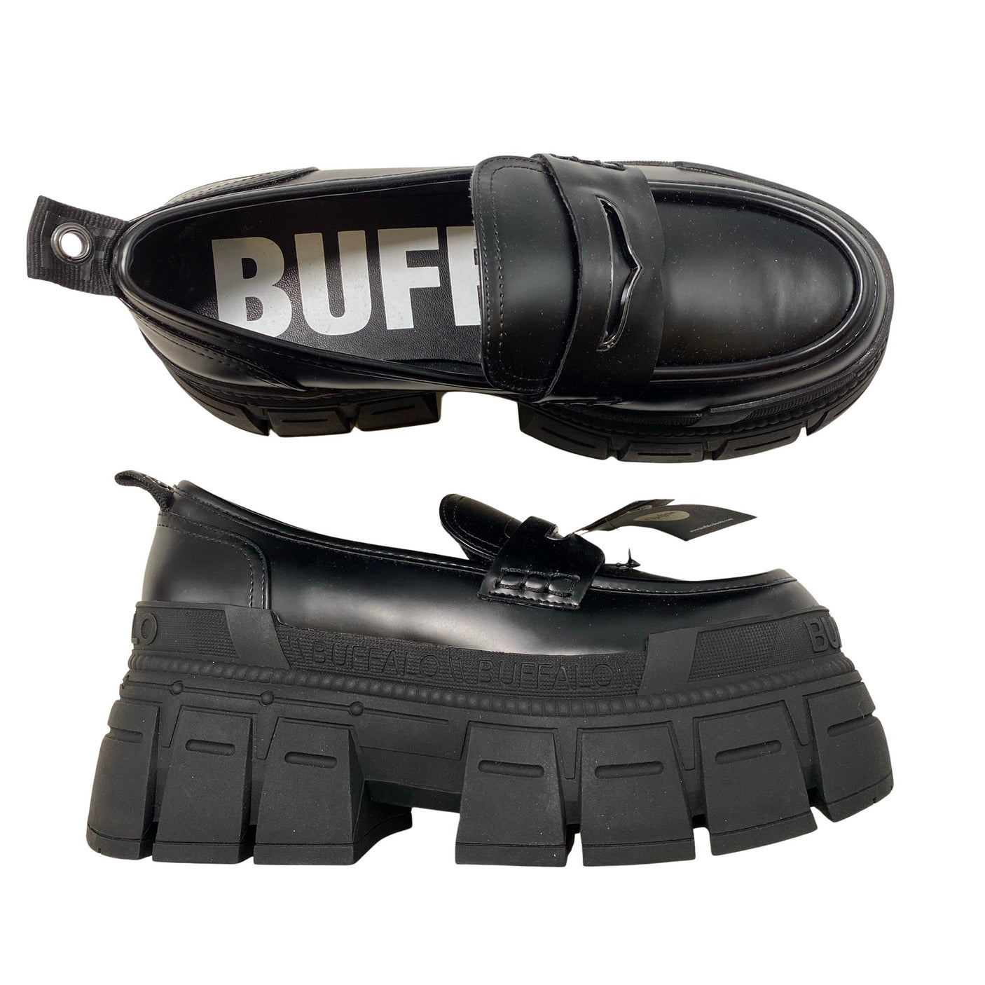 Naisten Buffalo - Loaferit, koko 40 - Musta (1)