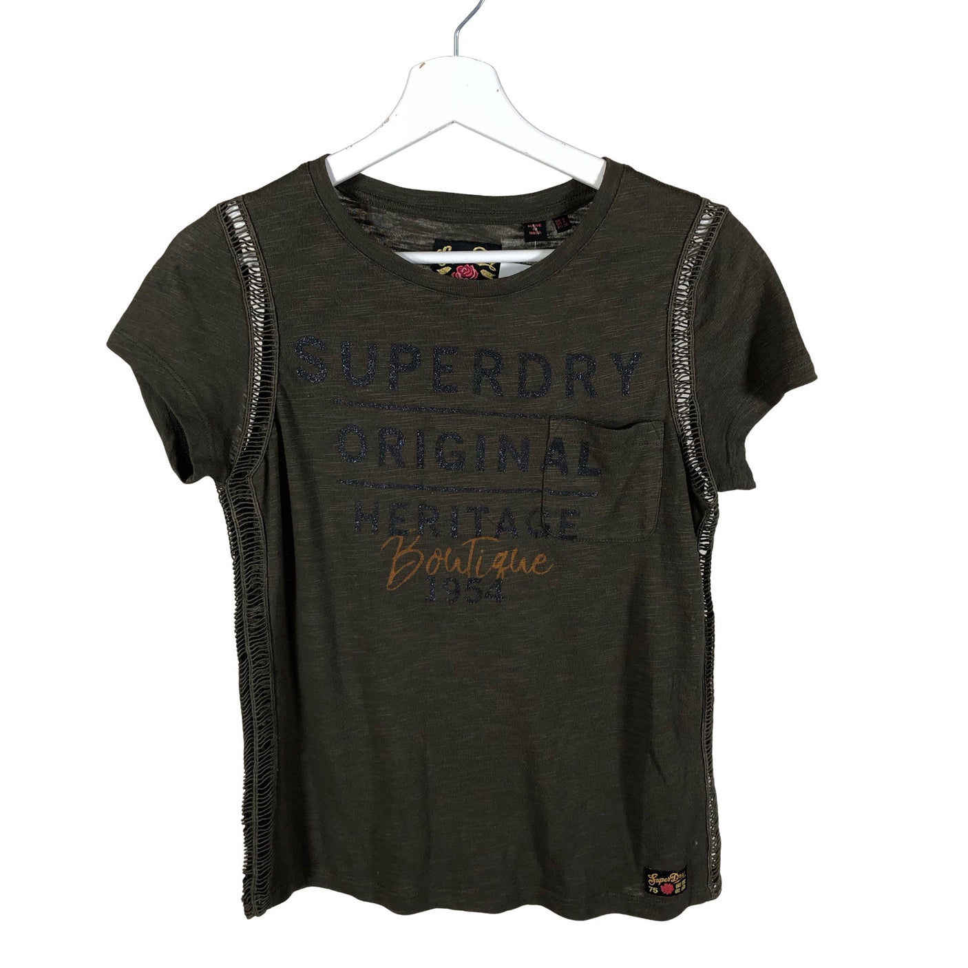 Naisten Superdry - T-paita, koko 36 - Vihreä (1)