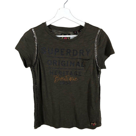 Naisten Superdry - T-paita, koko 36 - Vihreä ()