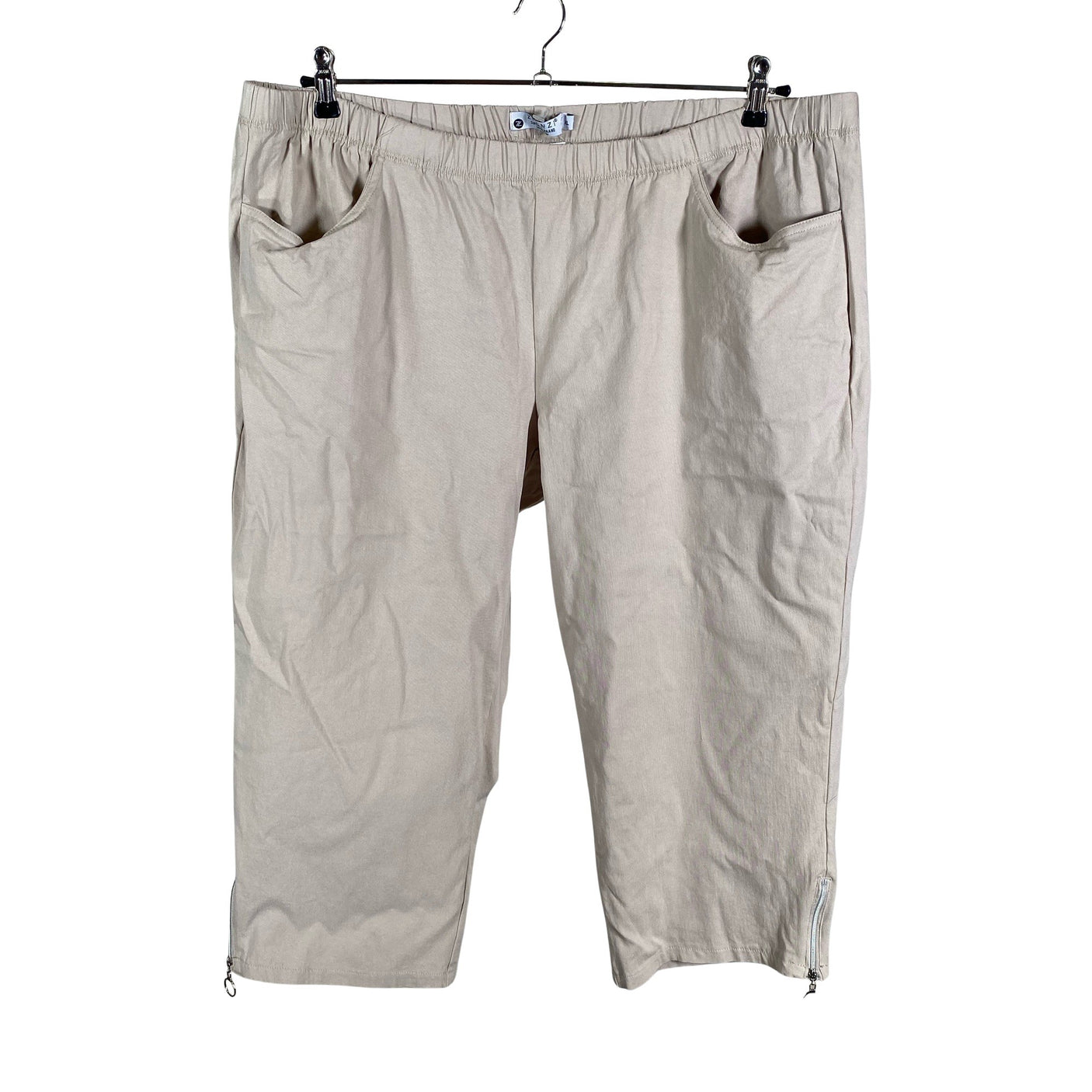 Naisten Zhenzi - Farkkucaprit, koko 50 - Beige (1)