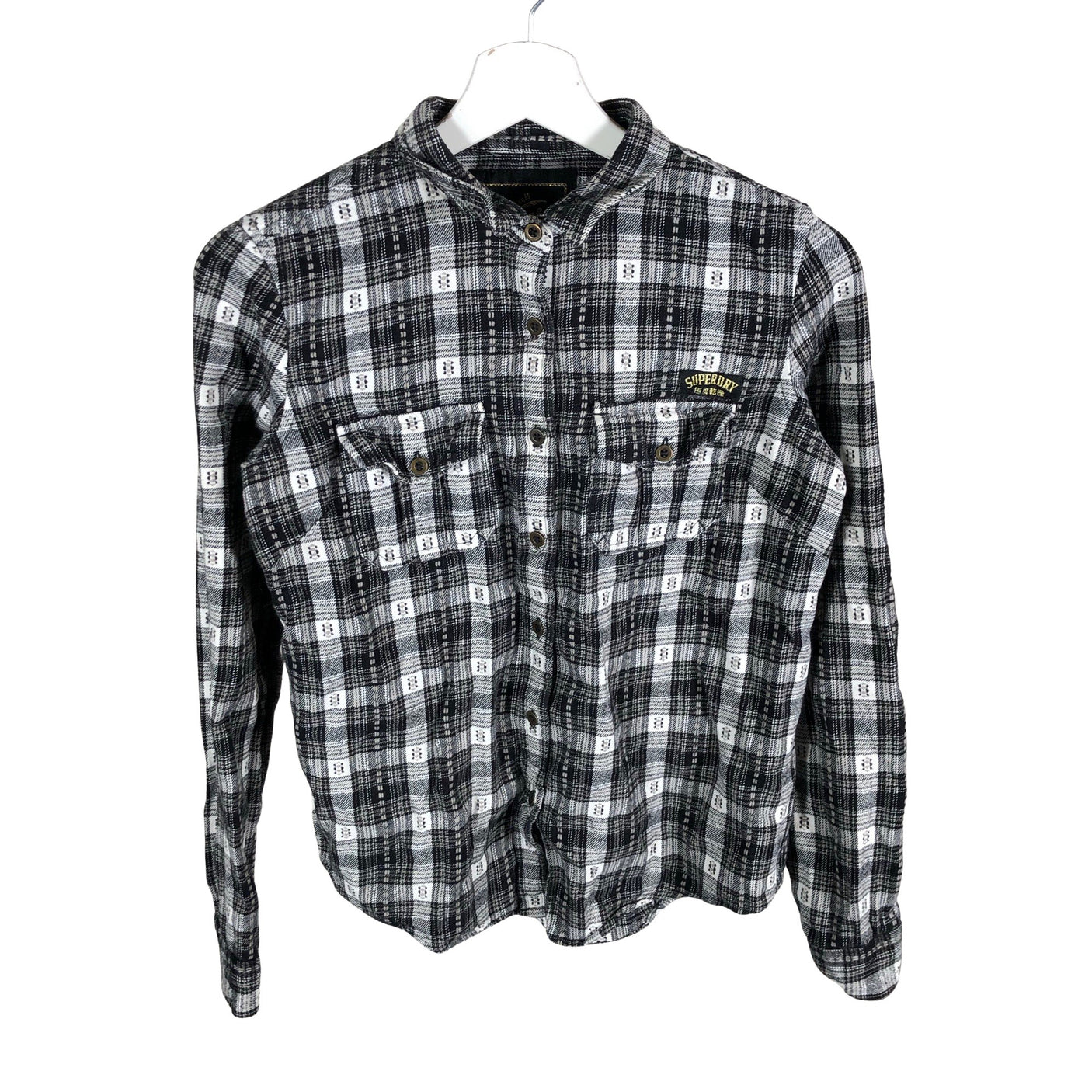 Naisten Superdry - Flanellipaita, koko 36 - Harmaa (1)