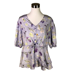 Naisten Uhana Design - Lyhythihainen pusero, koko 38 - Violetti (1)