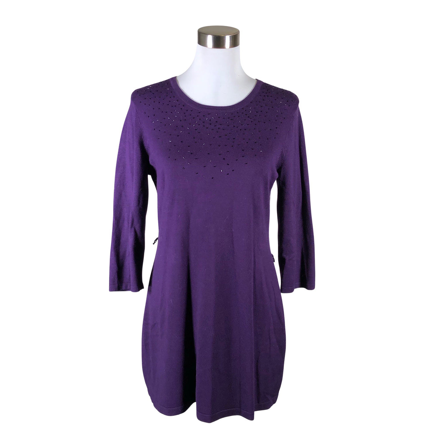 Naisten Global - Neuletunika, koko 36 - Violetti (1)