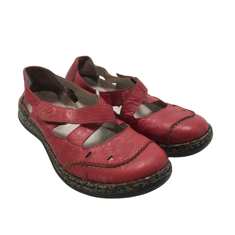 Naisten Rieker - Ballerinat, koko 38 - Punainen (2)