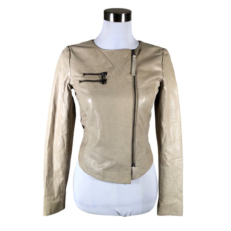 Naisten Selected - Nahkatakki, koko 34 - Beige ()