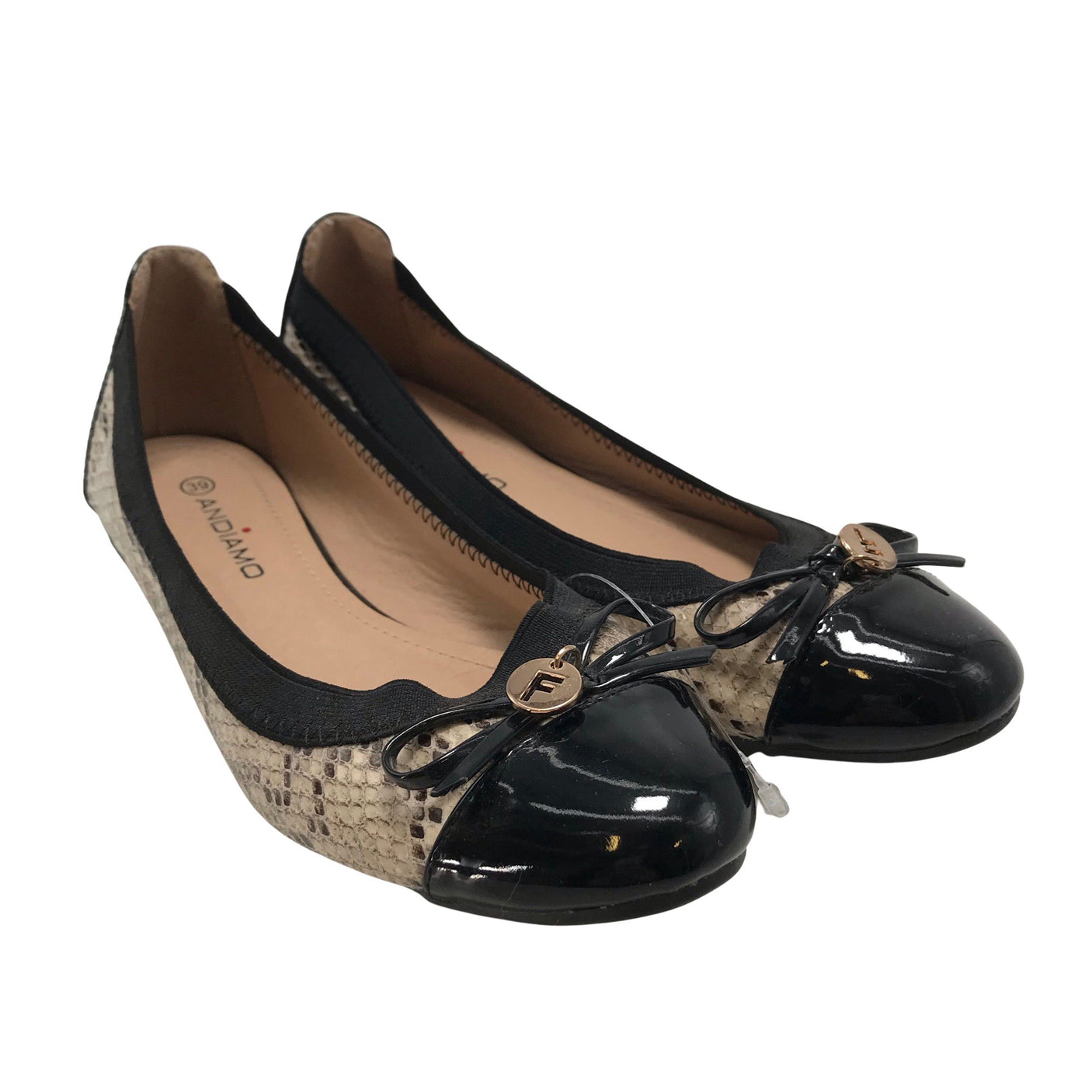 Naisten Andiamo - Ballerinat, koko 39 - Beige (2)