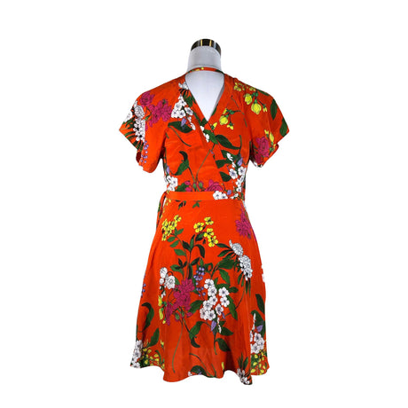 Naisten Karen Millen - Sifonkimekko, koko 34 - Oranssi (2)