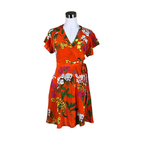 Naisten Karen Millen - Sifonkimekko, koko 34 - Oranssi ()