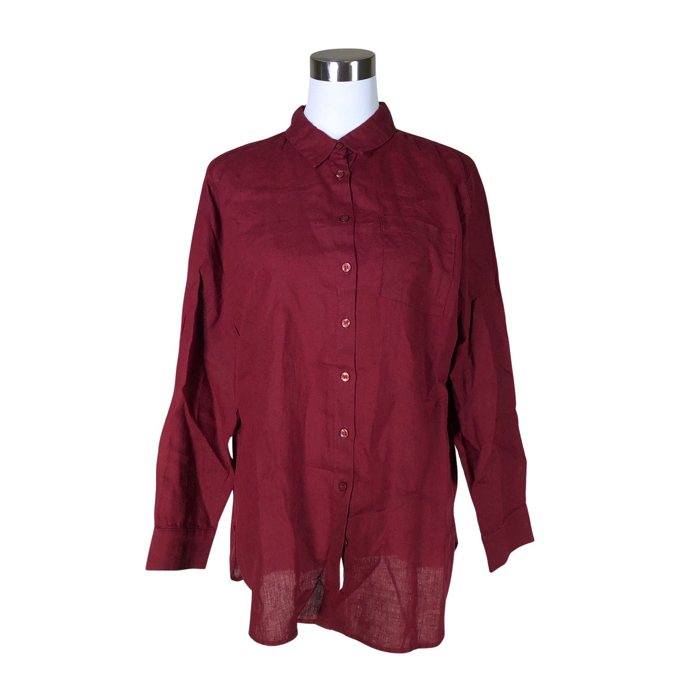 Naisten Nanso - Kauluspaita, koko 40 - Viininpunainen (1)