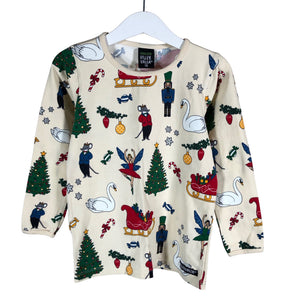 Tyttöjen Villervalla - Trikoopaita, koko 104 - 110 - Beige (1)