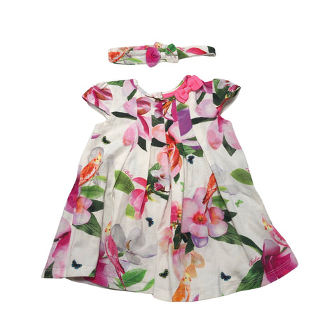 Tyttöjen Baker by Ted Baker - Trikoomekko, koko 68 - 74 - Valkoinen ()