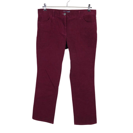 Naisten Marks&Spencer - Samettihousut, koko 44 - Viininpunainen ()