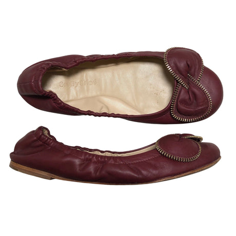 Naisten See by Chloé - Ballerinat, koko 39 - Viininpunainen ()