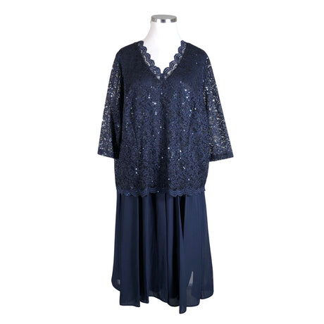 Naisten M.Collection - Juhlamekko, koko 54 - Sininen ()