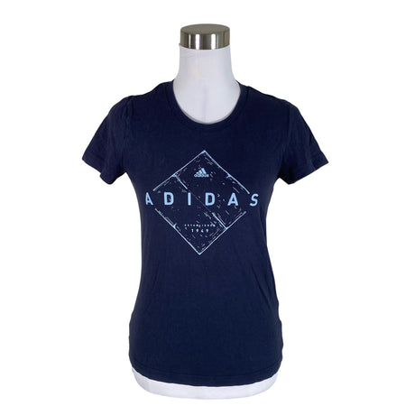 Naisten Adidas - T-paita, koko 38 - Sininen ()
