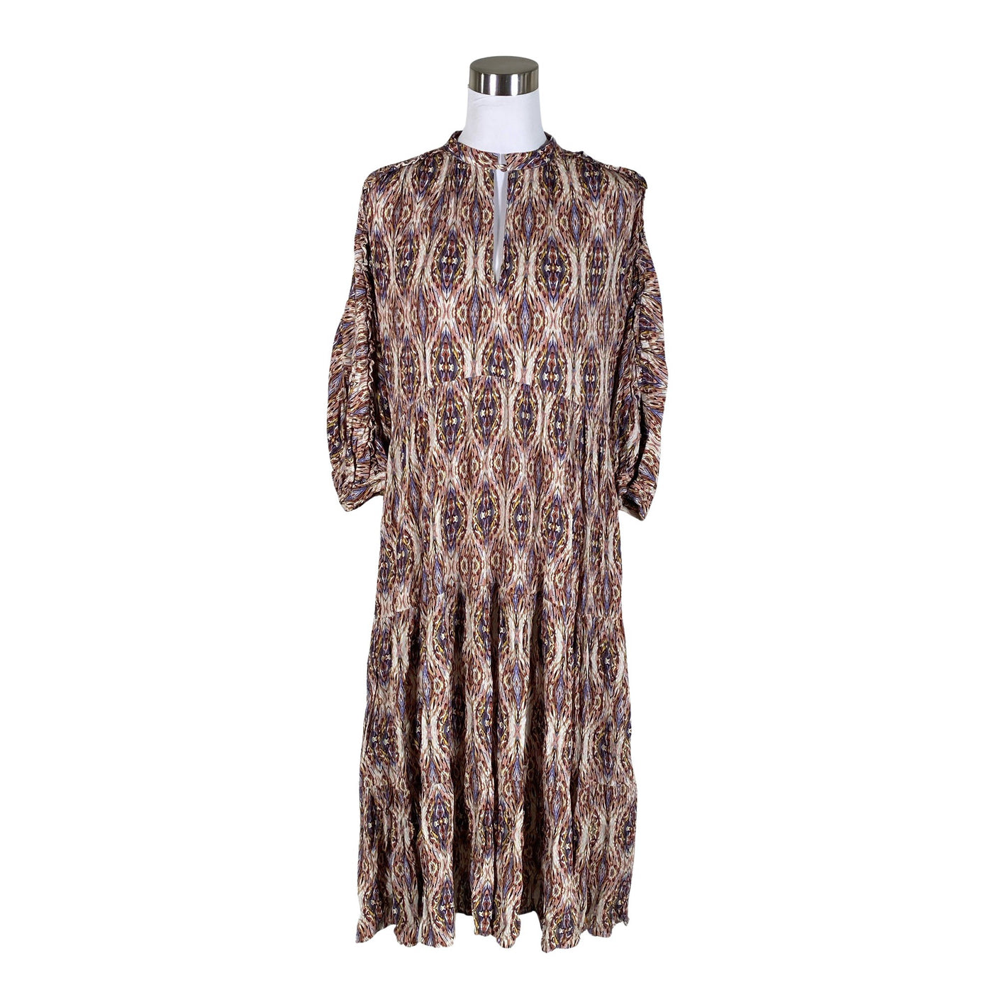 Naisten Massimo Dutti - Sifonkimekko, koko 38 - Ruskea (1)