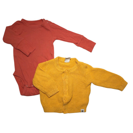 Unisex Lindex - Neuletakki, koko 68 - 74 - Keltainen ()