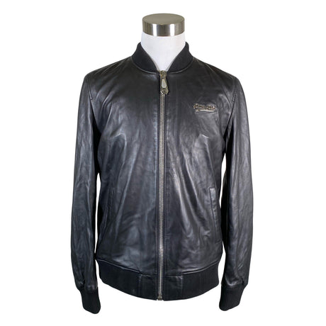 Miesten Philipp Plein - Nahkatakki, koko XL - Musta ()