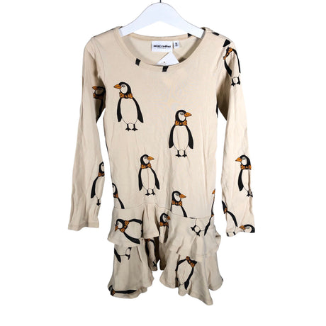 Tyttöjen Mini Rodini - Trikoomekko, koko 116 - 122 - Beige ()