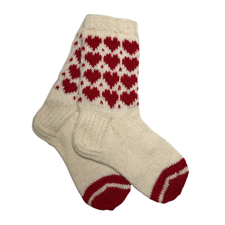 Naisten Handmade - Villasukat, koko 38 - Luonnonvalkoinen ()