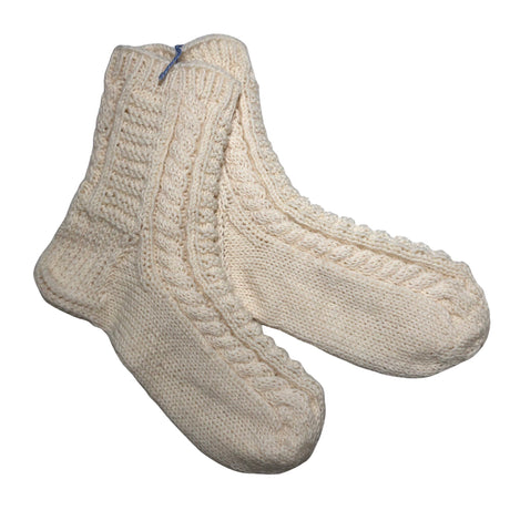 Naisten Handmade - Villasukat, koko 39 - Luonnonvalkoinen ()