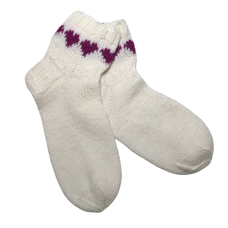 Unisex Handmade - Villasukat, koko 38 - Luonnonvalkoinen ()