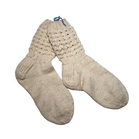 Naisten Handmade - Villasukat, koko 38 - Luonnonvalkoinen ()