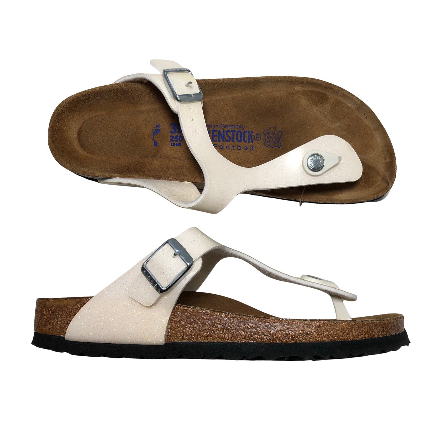 Naisten Birkenstock - Sandaalit, koko 39 - Luonnonvalkoinen (1)