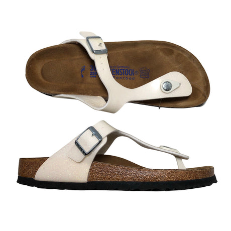 Naisten Birkenstock - Sandaalit, koko 39 - Luonnonvalkoinen ()