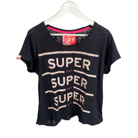 Naisten Superdry - T-paita, koko 36 - Musta ()