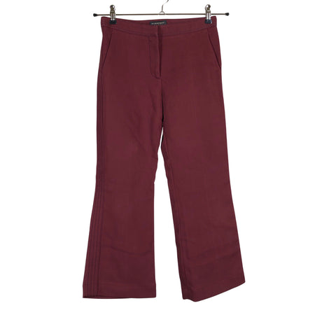 Naisten Burberry - Suorat housut, koko 32 - Viininpunainen ()