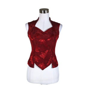 Naisten Handmade - Juhlatoppi, koko 34 - Punainen (1)