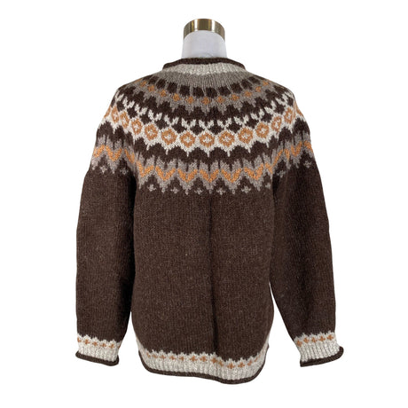 Naisten Handmade - Neulepaita, koko 40 - Ruskea (2)