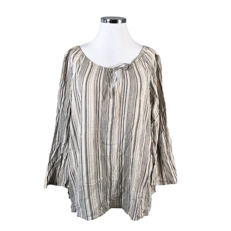 Naisten Lindex - Kangastunika, koko 48 - Beige ()