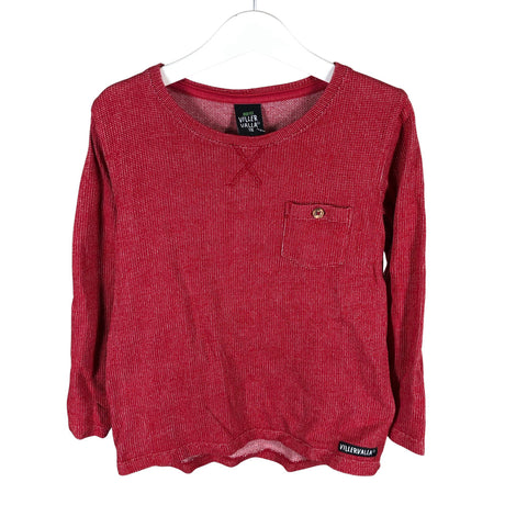 Unisex Villervalla - Trikoopaita, koko 110 - 116 - Punainen ()