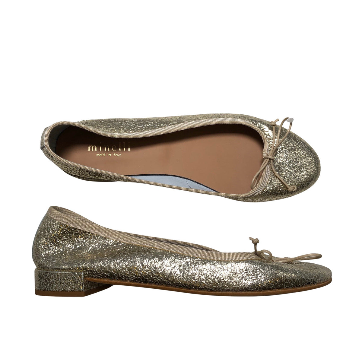 Naisten Minelli - Ballerinat, koko 38 - Kulta (1)