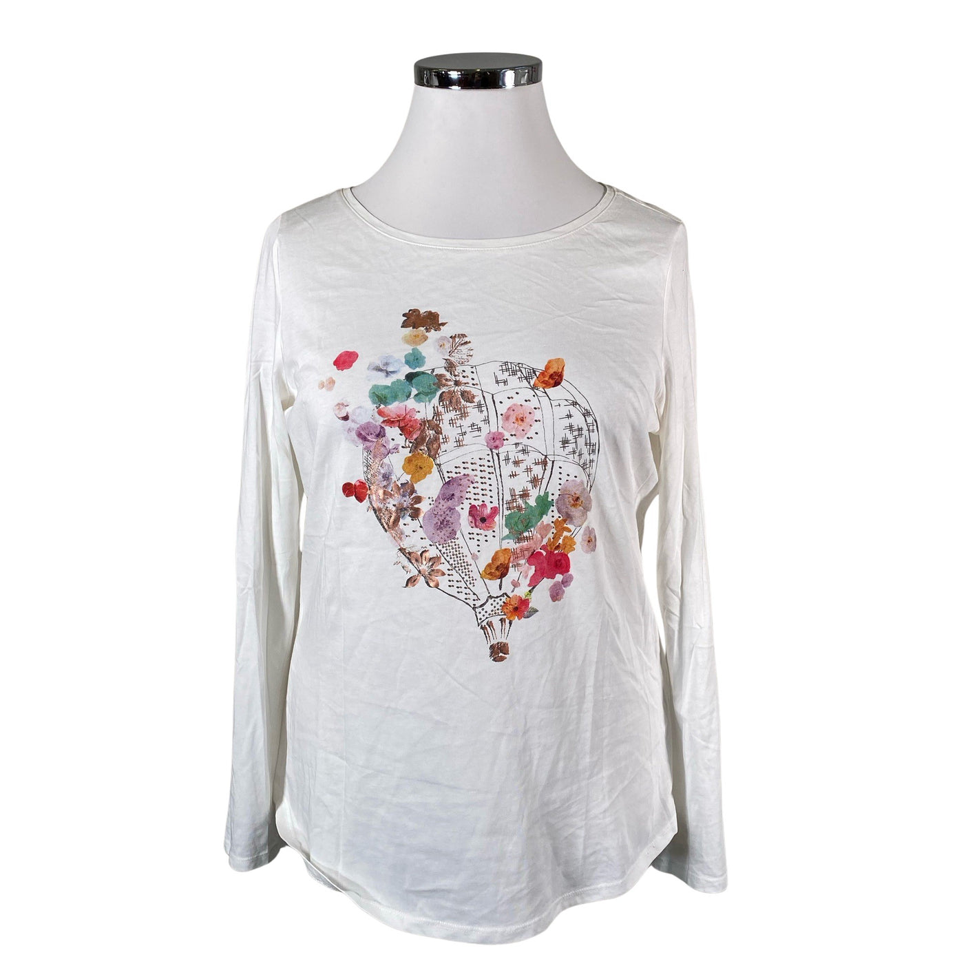 Naisten Esprit - Trikoopaita, koko 44 - Valkoinen (1)