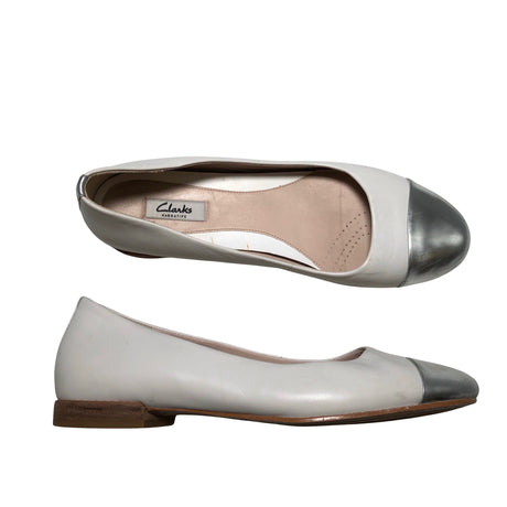 Naisten Clarks - Ballerinat, koko 42 - Valkoinen ()