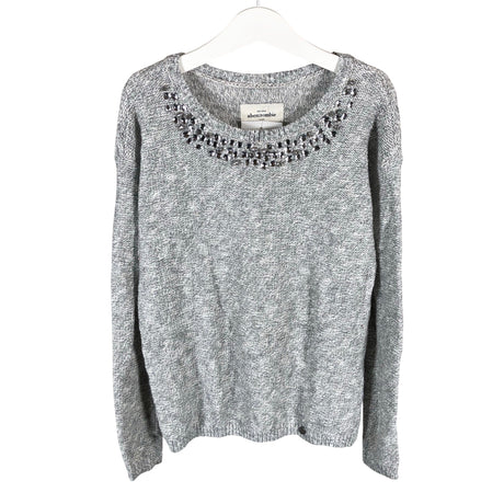 Tyttöjen Abercrombie&Fitch - Neulepaita, koko 146 - 152 - Harmaa ()