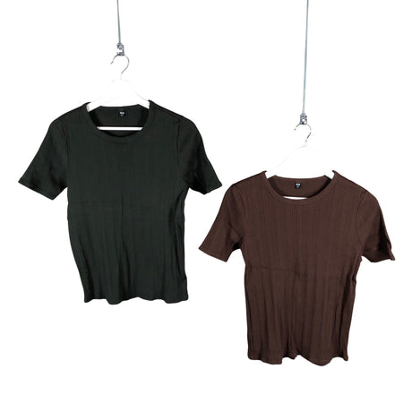 Naisten Uniqlo - T-paita, koko 38 - Ruskea ()