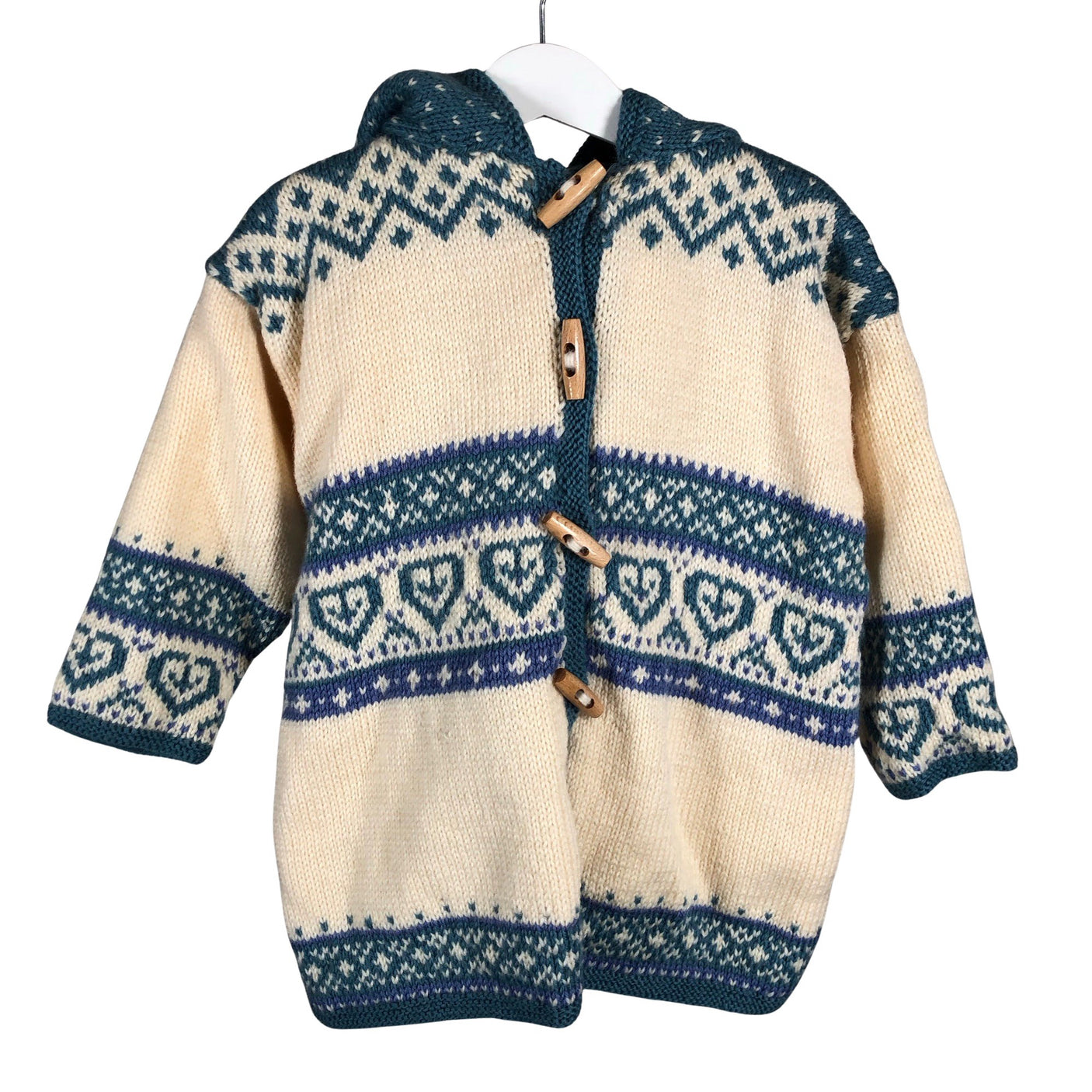 Unisex Handmade - Neuletakki, koko 110 - 116 - Luonnonvalkoinen (1)